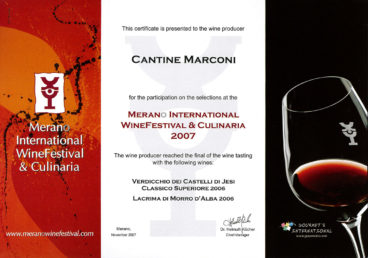 Lacrima di Morro D’Alba 2006 – Merano International WineFestival e Culinaria 2007