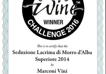 Lacrima di Morro D’Alba Superiore 2014 – Seduzione – Commended – International Challenge 2016