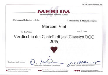 Verdicchio dei Castelli di Jesi Classico DOC 2015 – Merum 2016