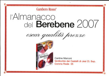 Verdicchio dei Castelli di Jesi Classico Superiore 2005 – Almanacco del Berebene 2007