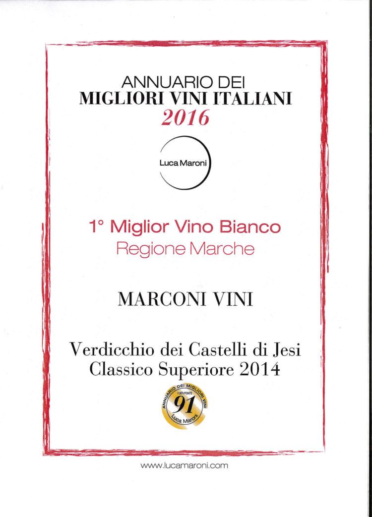 Verdicchio dei Castelli di Jesi Superiore 2014 – MigliorAnnuario dei Migliori Vini Italiani 2016