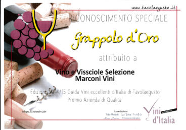 Vino e Visciole Selezione – Riconoscimento Speciale – Grappolo d’Oro 2015